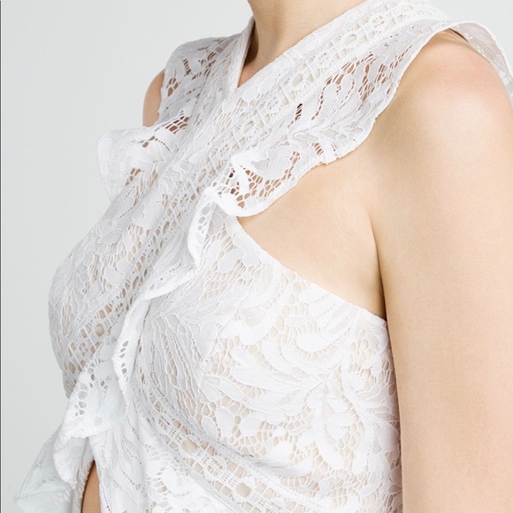 NWT BCBGMAXAZRIA Careen Geometric Lace Dress Sz 10 - Picture 3 of 4